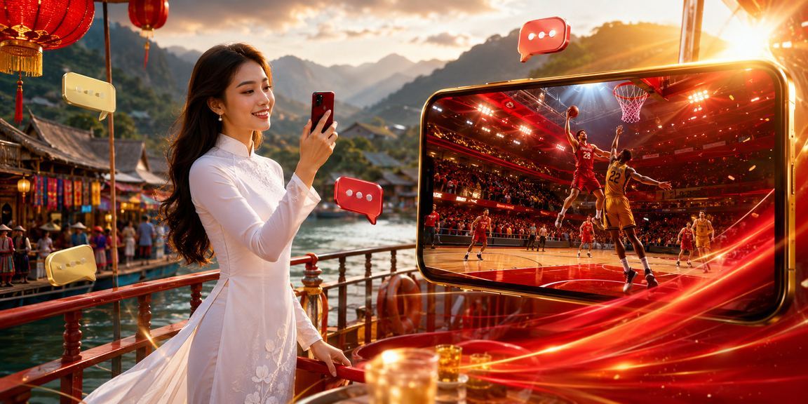 Người dùng tại Sapa trải nghiệm cá cược bóng rổ trong trang phục truyền thống Việt Nam